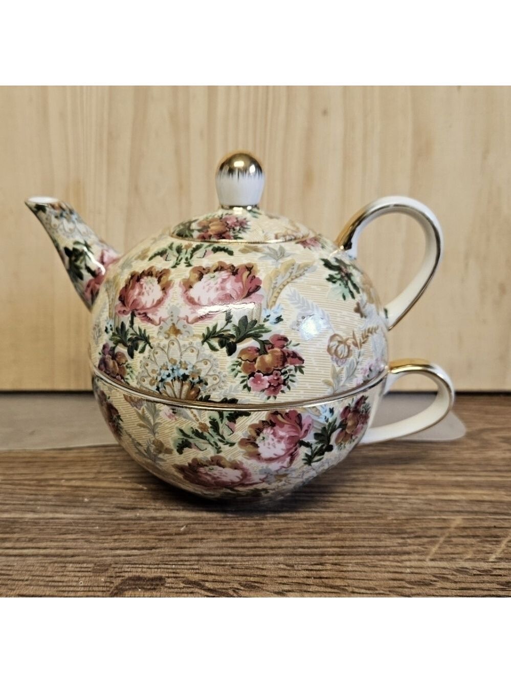 "Wild Rose" Skye McGhie Porcelain Tea for One Set